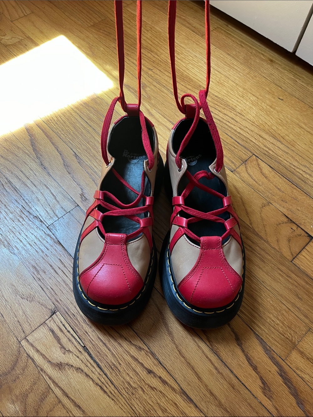 Dr. Martens Buzz Ballerina Red and Tan - Picture 2 of 6